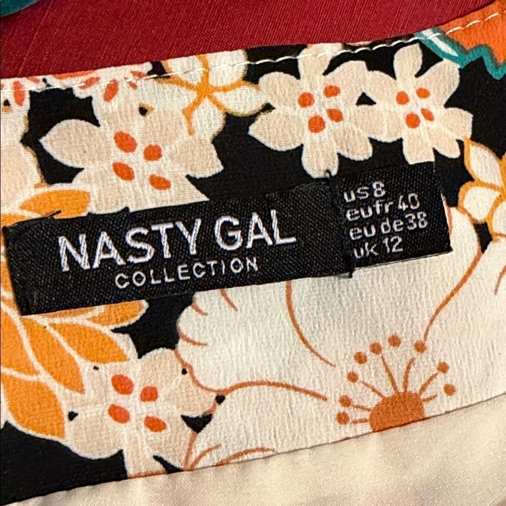 Nasty Gal Multicolor kimono Floral Long Sleeve Dress - Picture 4 of 6